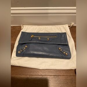 Balenciaga Leather Motocross Giant 12 Envelope Clutch